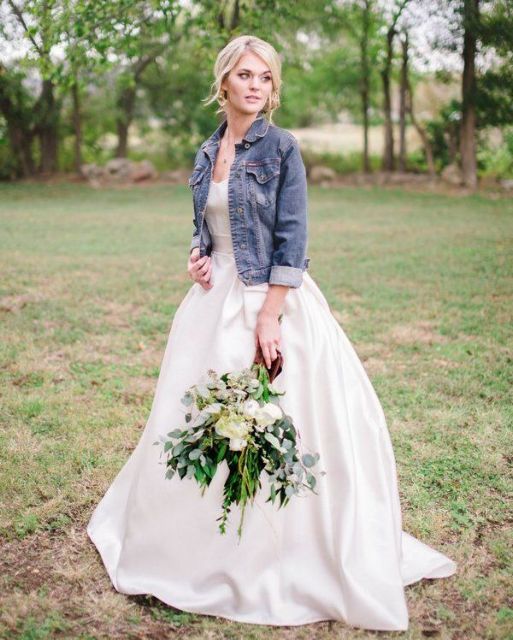 Τζιν τζάκετ με νυφικό