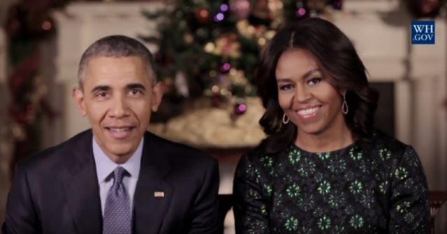 Χριστουγεννιάτικες ευχές του ζεύγους Ομπάμα και προεδρικών σκύλων