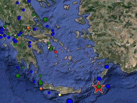 Ισχυρός σεισμός 5,1 βαθμών ανοιχτά της Καρπάθου