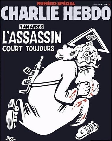Το εξώφυλλο του Charlie Hebdo, έναν χρόνο μετά: Ο δολοφόνος διαφεύγει