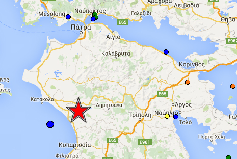 Σεισμός 5,2  βαθμών στη δυτική Πελοπόννησο