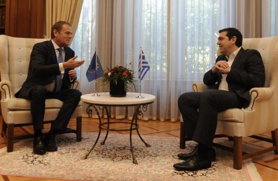 Συνάντηση Τσίπρα – Τουσκ στο Μέγαρο Μαξίμου
