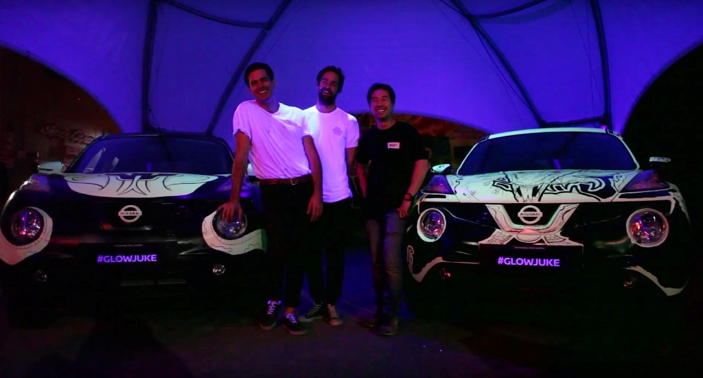 Δύο Nissan Juke μετατρέπονται σε κινητό καμβά street art