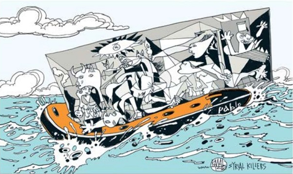 «Μετέωρο Βήμα»: Σκίτσα δίνουν «φωνή» στους πρόσφυγες