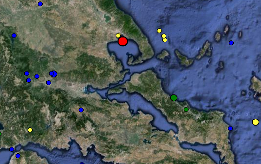 Σεισμός 4 βαθμών νότια του Βόλου