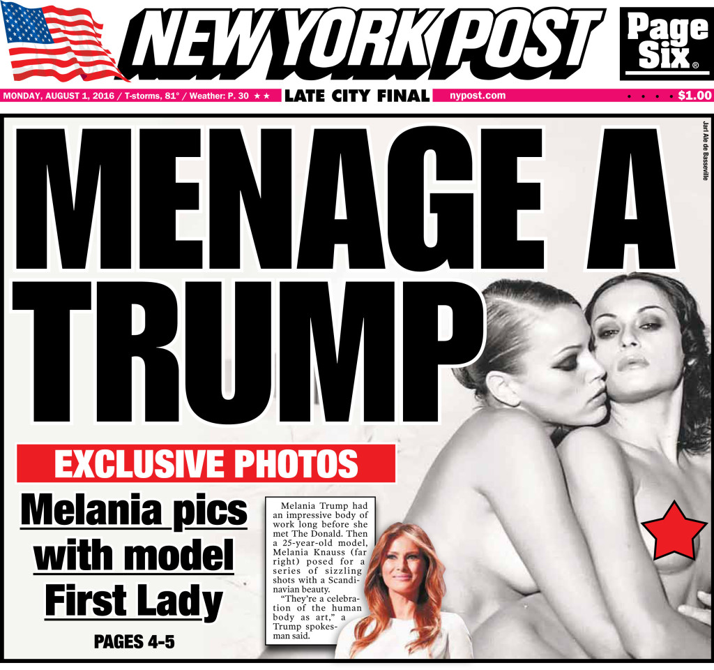 Προκαλεί και πάλι η New York Post με τη γυμνή Μελάνια Τραμπ