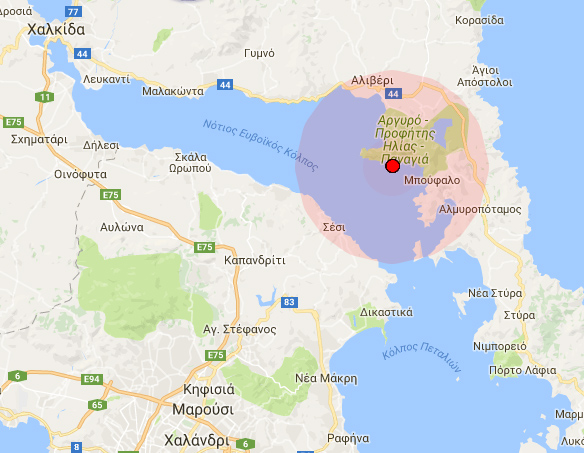 Ασθενής σεισμός στον Νότιο Ευβοϊκό έγινε αισθητός στην Αθήνα