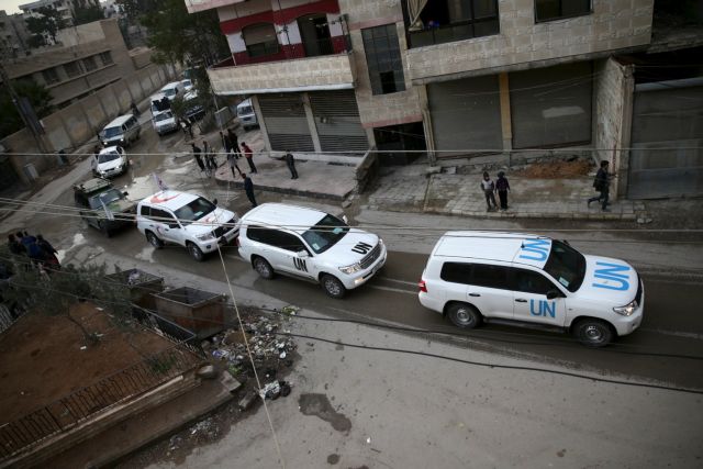 Φορτηγά του ΟΗΕ με ανθρωπιστική βοήθεια ξεκινούν ξανά, τώρα για Δαμασκό