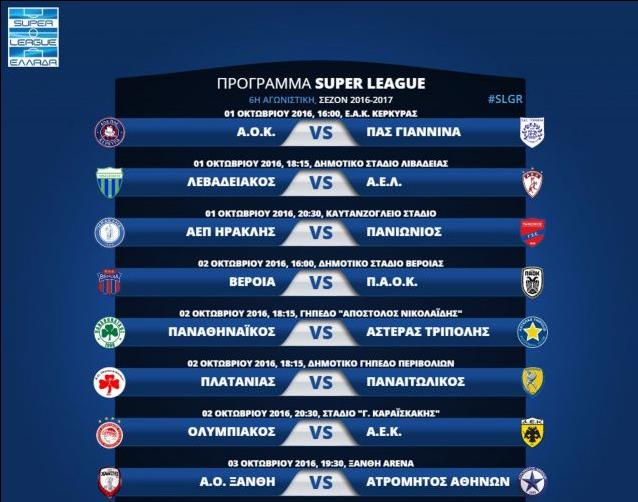 Κυριακή 2 Οκτωβρίου το πρώτο ντέρμπι της χρονιάς