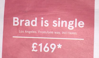 «O Μπραντ είναι σινγκλ, πετάξτε Λος Άντζελες σε τιμή ευκαιρίας»…