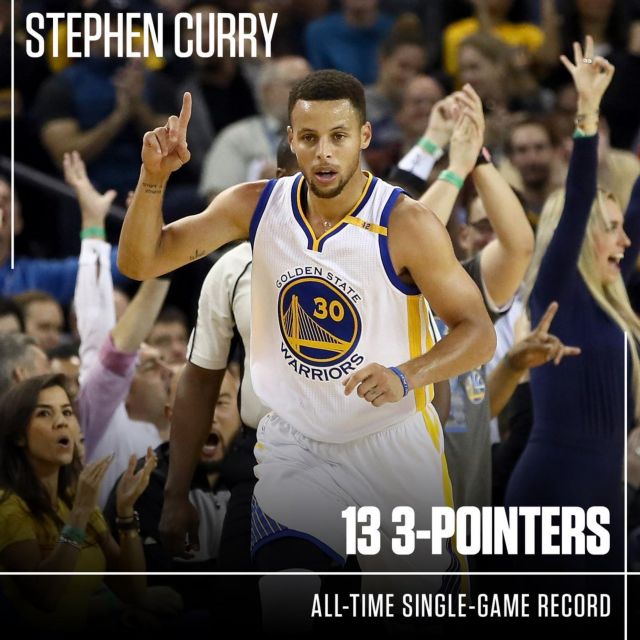 Ο Κάρι είναι εδώ, με 13 τρίποντα σε 36 λεπτά