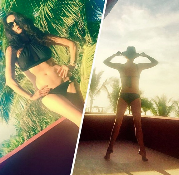 Με δική της φωτογράφιση με μπικίνι «απαντά» η Ζέτα-Τζόουνς στους παπαράτσι