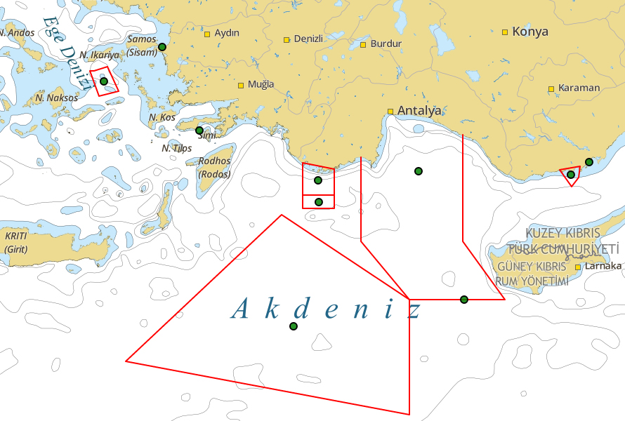 Η Τουρκία «δέσμευσε» την περιοχή του Καστελόριζου για άσκηση