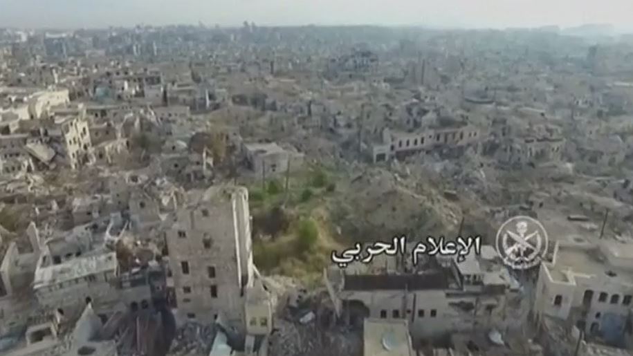Εικόνες καταστροφής στο Χαλέπι κατέγραψε drone