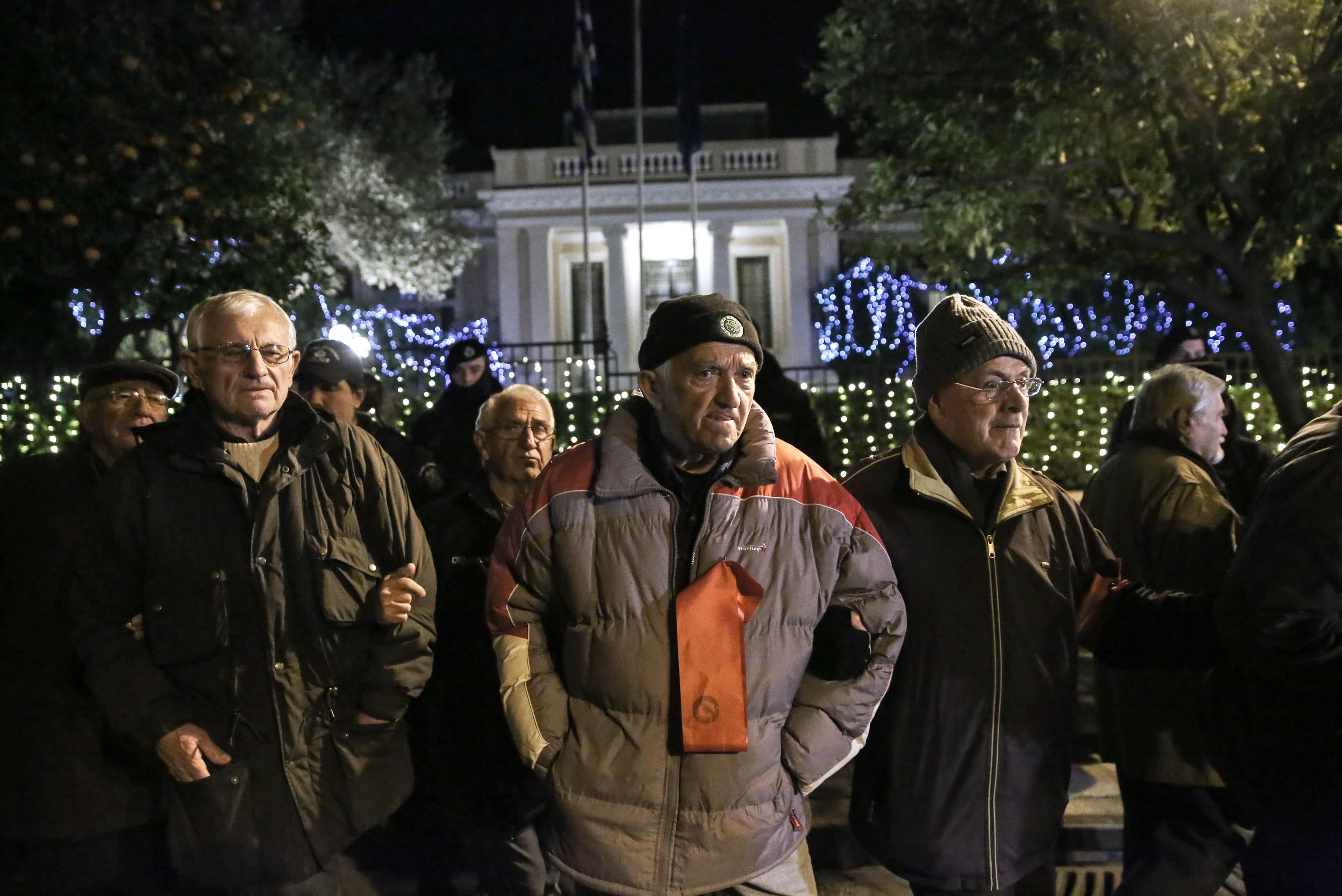 Στο Μέγαρο Μαξίμου κατέληξε η πορεία των συνταξιούχων