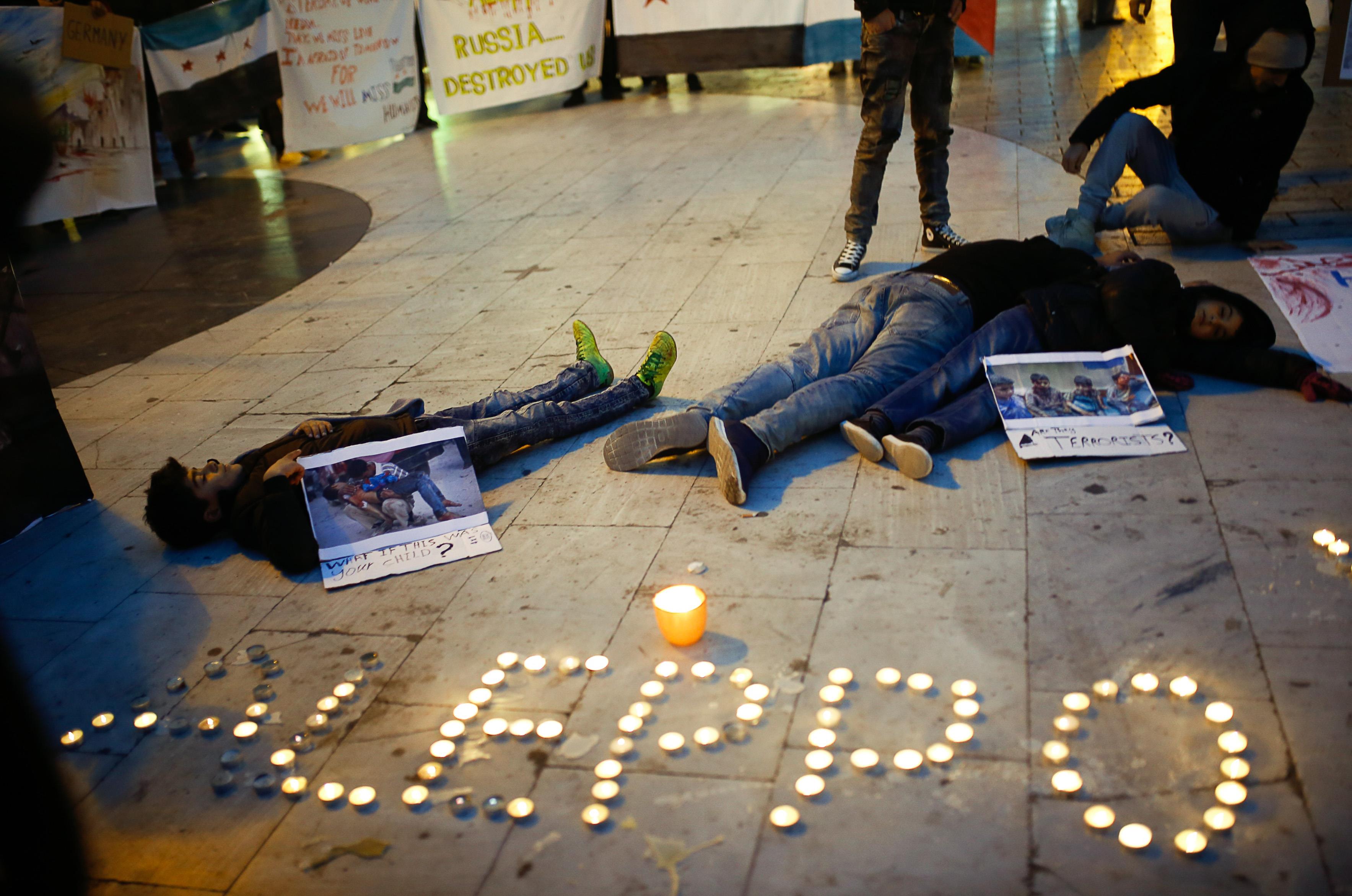 Διαδήλωση στη Θεσσαλονίκη για την κατάσταση στο Χαλέπι