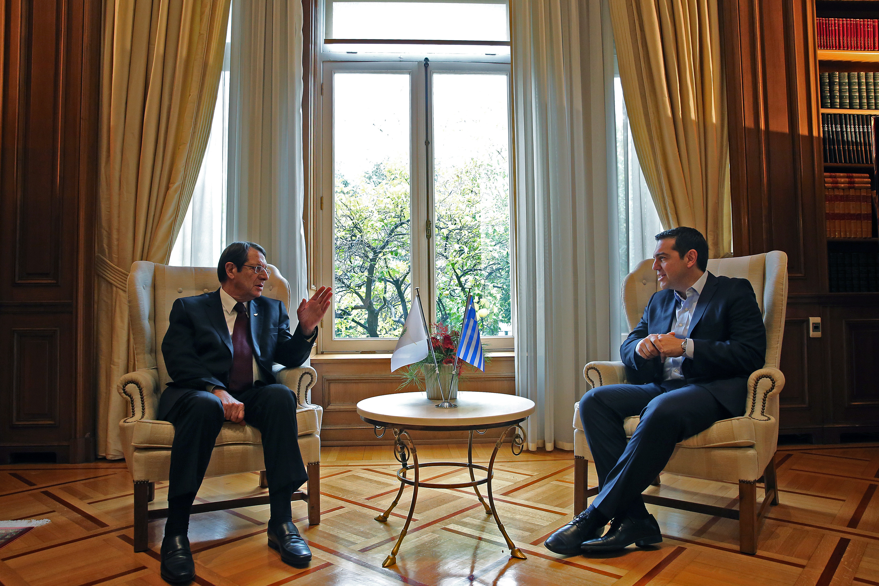 Κοινές δράσεις εν όψει Γενεύης αποφάσισαν Τσίπρας-Αναστασιάδης