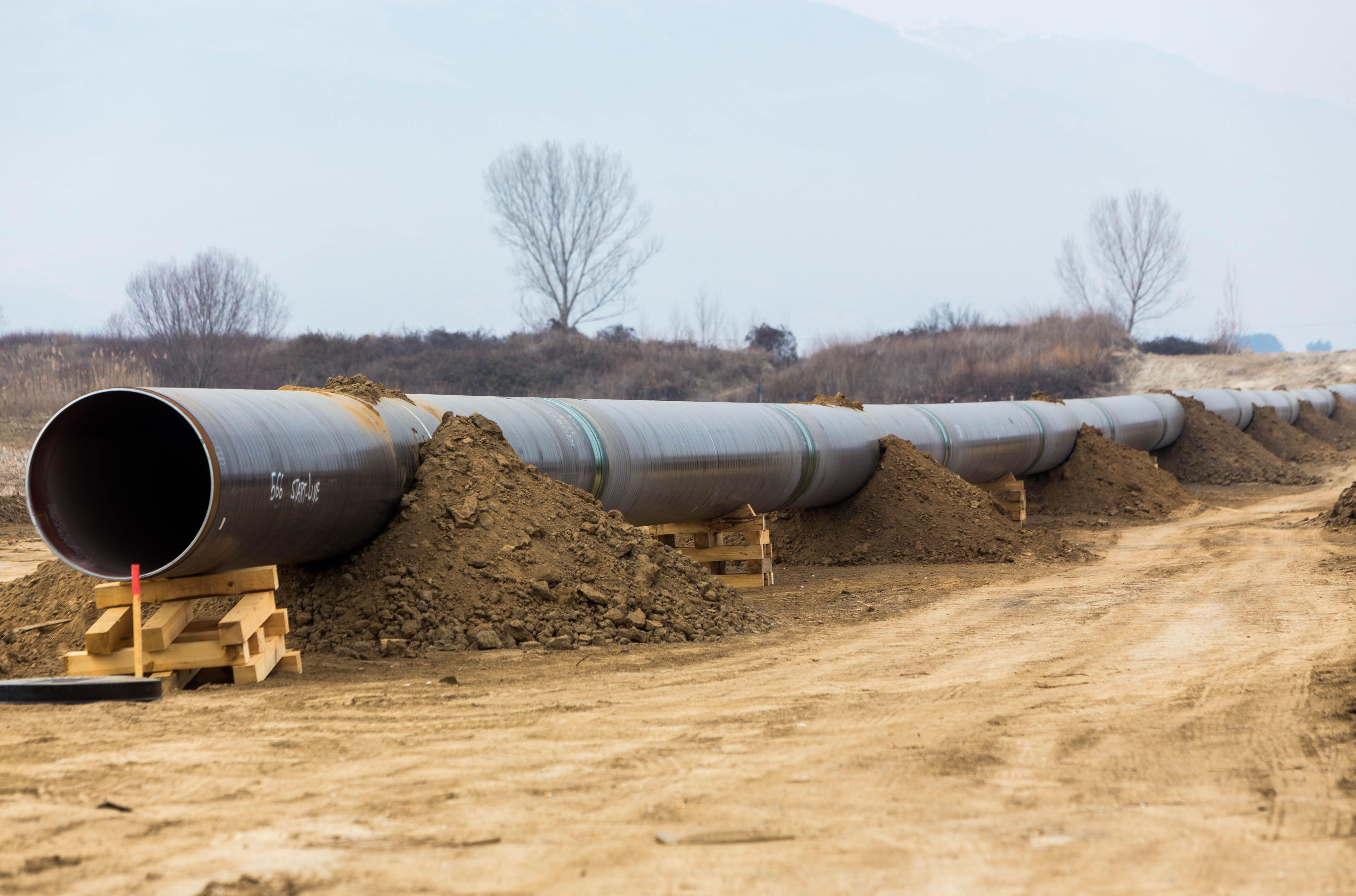 Ολοκληρώθηκαν 95 χιλιόμετρα του αγωγού φυσικού αερίου ΤΑΡ