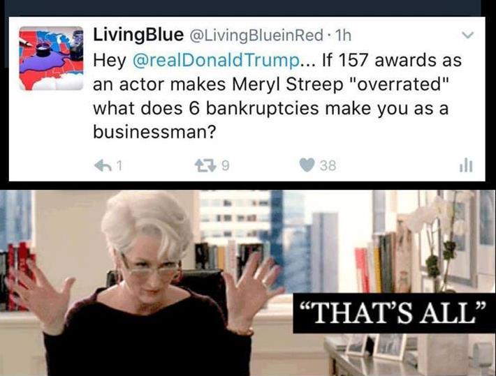 Ο «διάβολος φορά Prada» και απαντά στον Τραμπ για την Μέριλ Στριπ