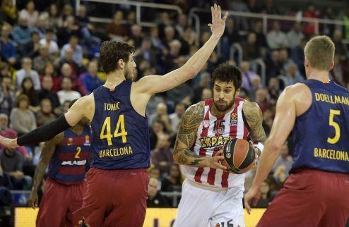 «Μάγκικη» νίκη του Ολυμπιακού στη Βαρκελώνη χωρίς Σπανούλη