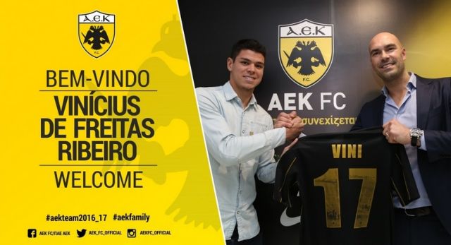 Επίσημα παίκτης της ΑΕΚ ο Βινίσιους Φρέιτας