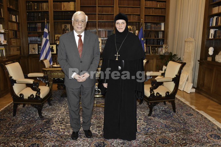 Συνάντηση του Προέδρου της Δημοκρατίας με την γερόντισσα Διοδώρα