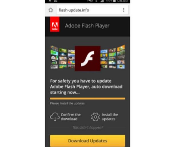 Κλέφτες, πίσω από παραπλανητικό μήνυμα για Update του Flash σε Android