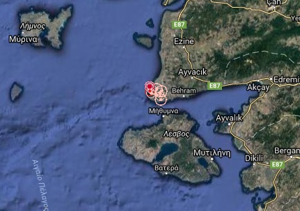 Σεισμός 4,2 βαθμών βορειοδυτικά της Μυτιλήνης