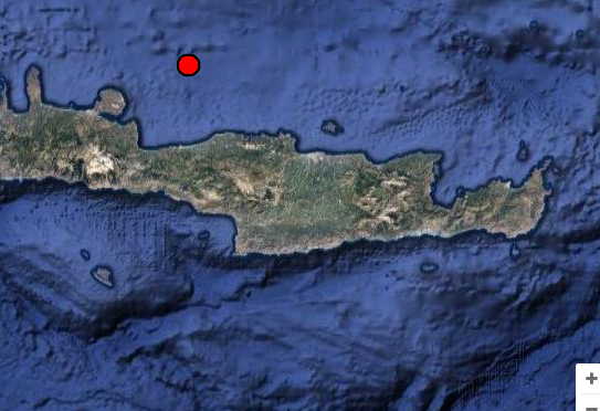 Σεισμός 4,4 βαθμών βόρεια του Ρεθύμνου