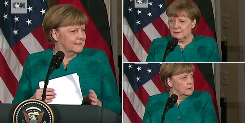 Oι γκριμάτσες της Μέρκελ ακούγοντας θεωρίες Τραμπ