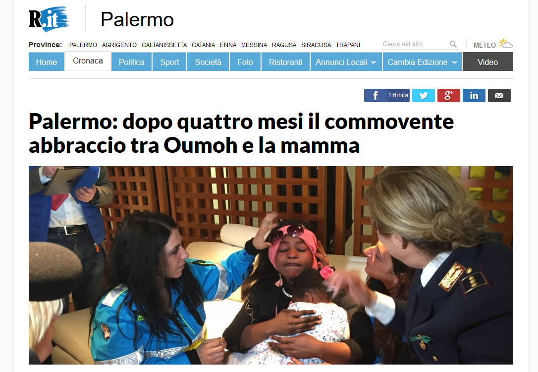 Μήνες μετά, τετράχρονη προσφυγοπούλα στην αγκαλιά της μαμάς