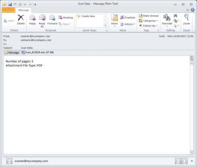 Σκαναρισμένα έγγραφα Word με mail για την υποκλοπή τραπεζικών στοιχείων