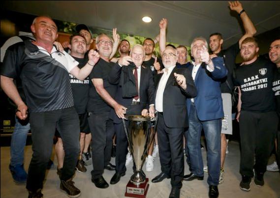 Υποδοχή των πρωταθλητών βόλεϊ στο «Μακεδονία»