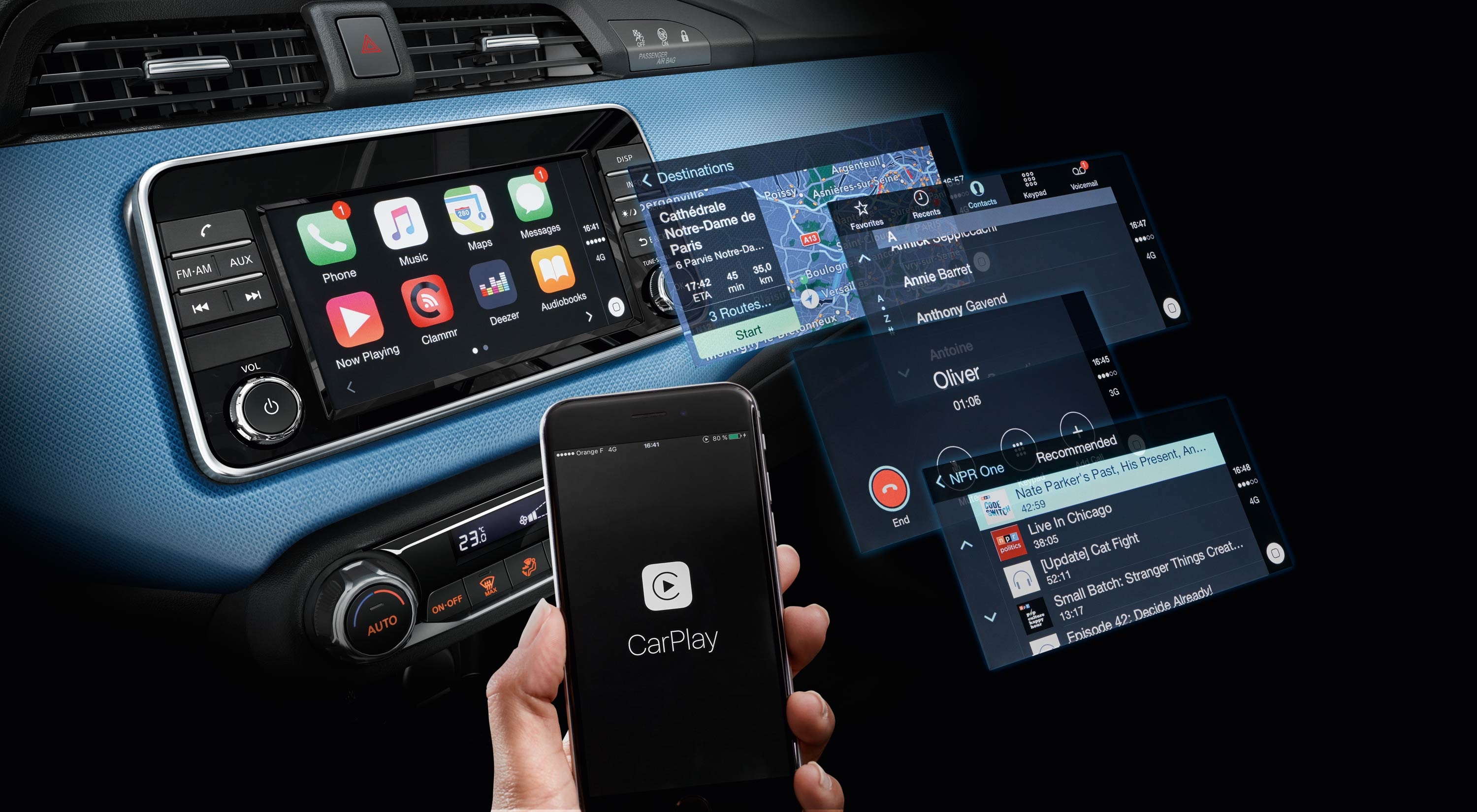 Με το σύστημα CarPlay της Apple το νέο Nissan Micra