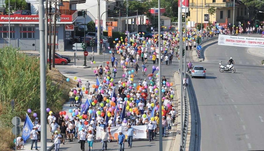 Πορεία κατά της ανεργίας από την Πάτρα έως τη Γέφυρα Ρίου-Αντιρρίου