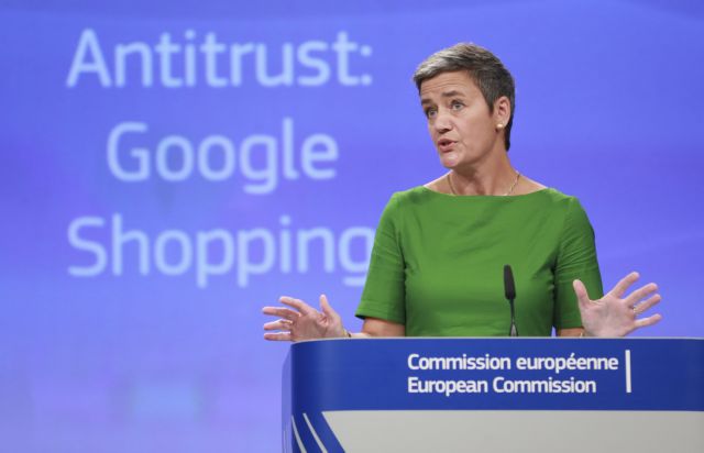 Πρόστιμο ρεκόρ 2,42 δισ. ευρώ στην Google από την Επιτροπή Ανταγωνισμού