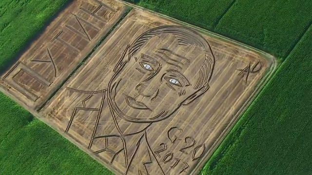 Το πρόσωπο του Πούτιν «διακοσμεί» χωράφι στη Βερόνα