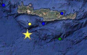 Σεισμός 5,1 βαθμών νότια της Γαύδου