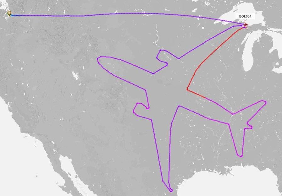 Ο πιλότος δεν τρελάθηκε, «χάραξε» αεροπλάνο πάνω από τις ΗΠΑ