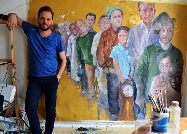 Πίνακες ζωγραφικής με ηγέτες-πρόσφυγες