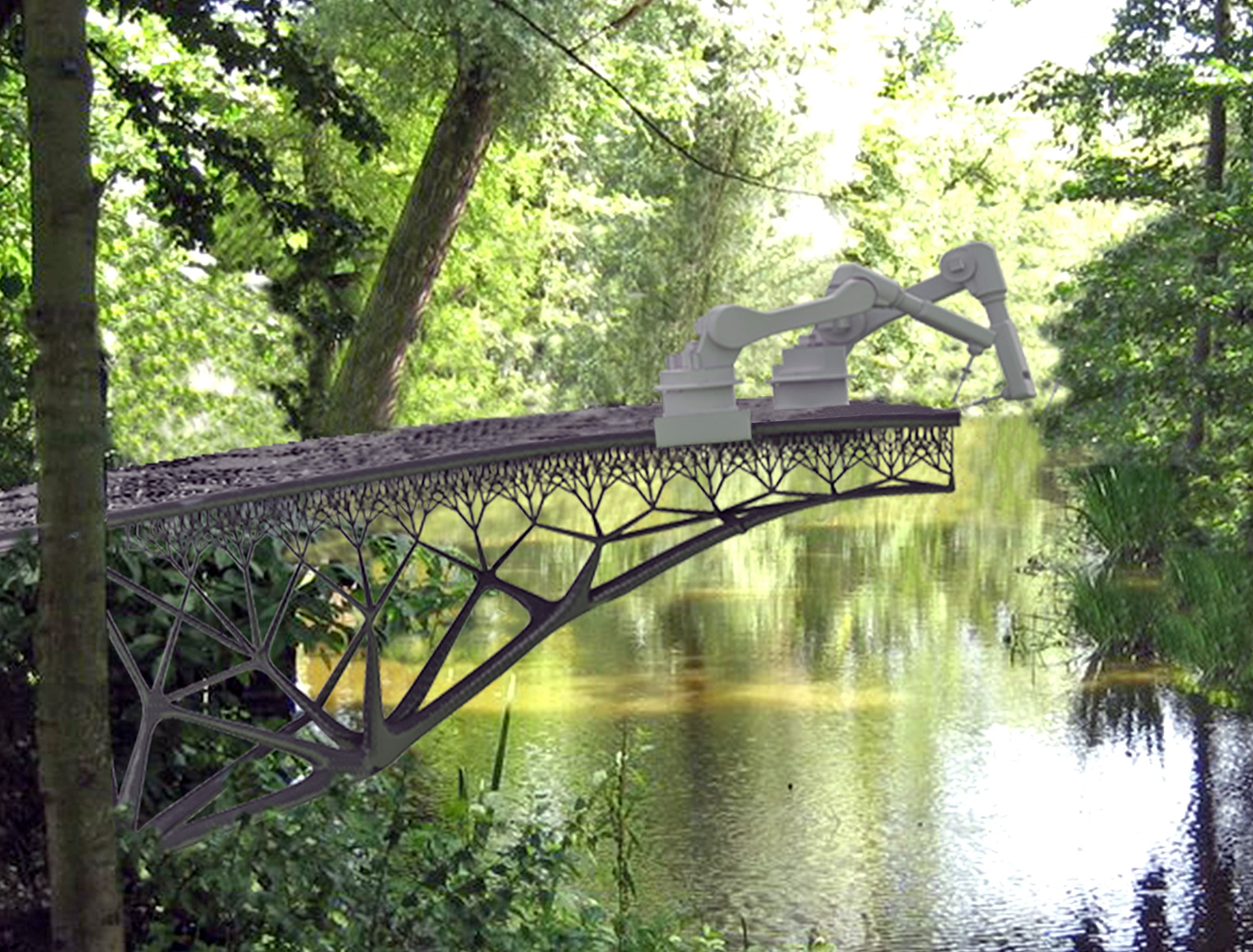 Στην Ολλανδία η πρώτη γέφυρα από μπετόν που βγήκε από τρισδιάστατο εκτυπωτή