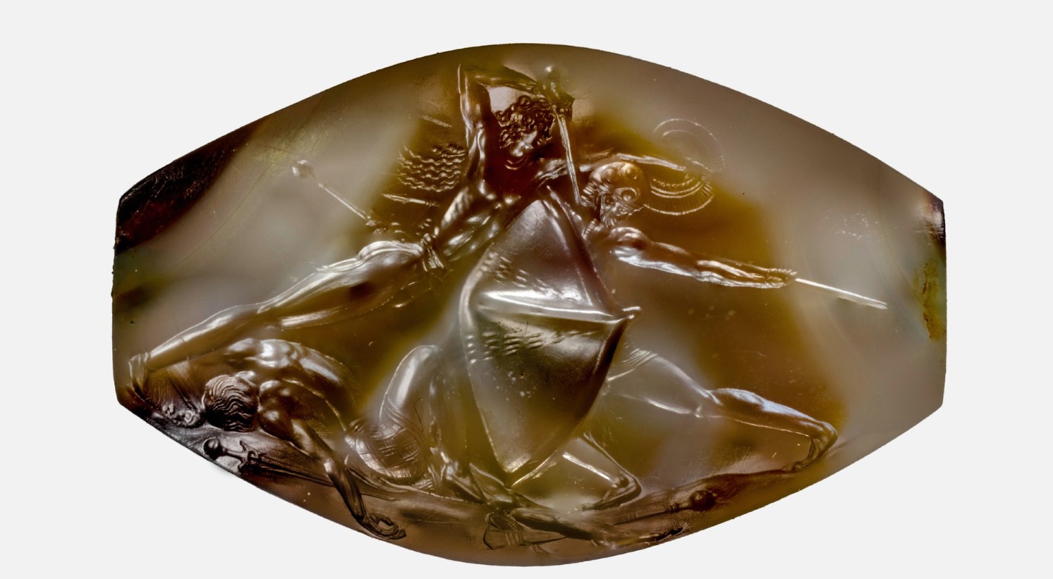 Σφραγιδόλιθος ασύγκριτης τέχνης με σκηνές Ιλιάδας