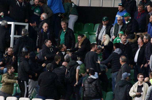 Ξύλο στα επίσημα μεταξύ οπαδών του Παναθηναϊκού