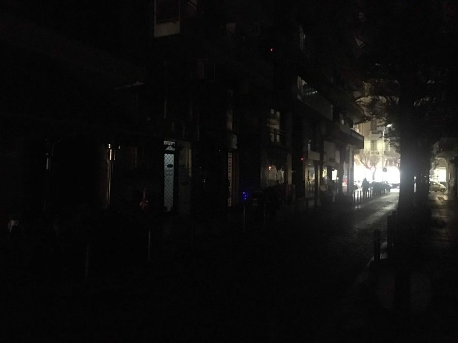Στο σκοτάδι το κέντρο της Θεσσαλονίκης