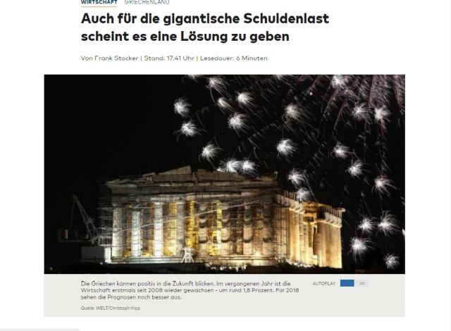 Die Welt: Το πρόβλημα του χρέους είναι εφικτό να λυθεί