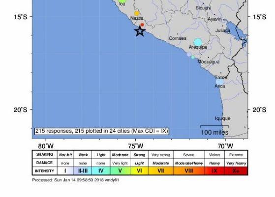 Περού: Σεισμός 7,1 Ρίχτερ – Αυξάνεται ο αριθμος των νεκρών και τραυματιών