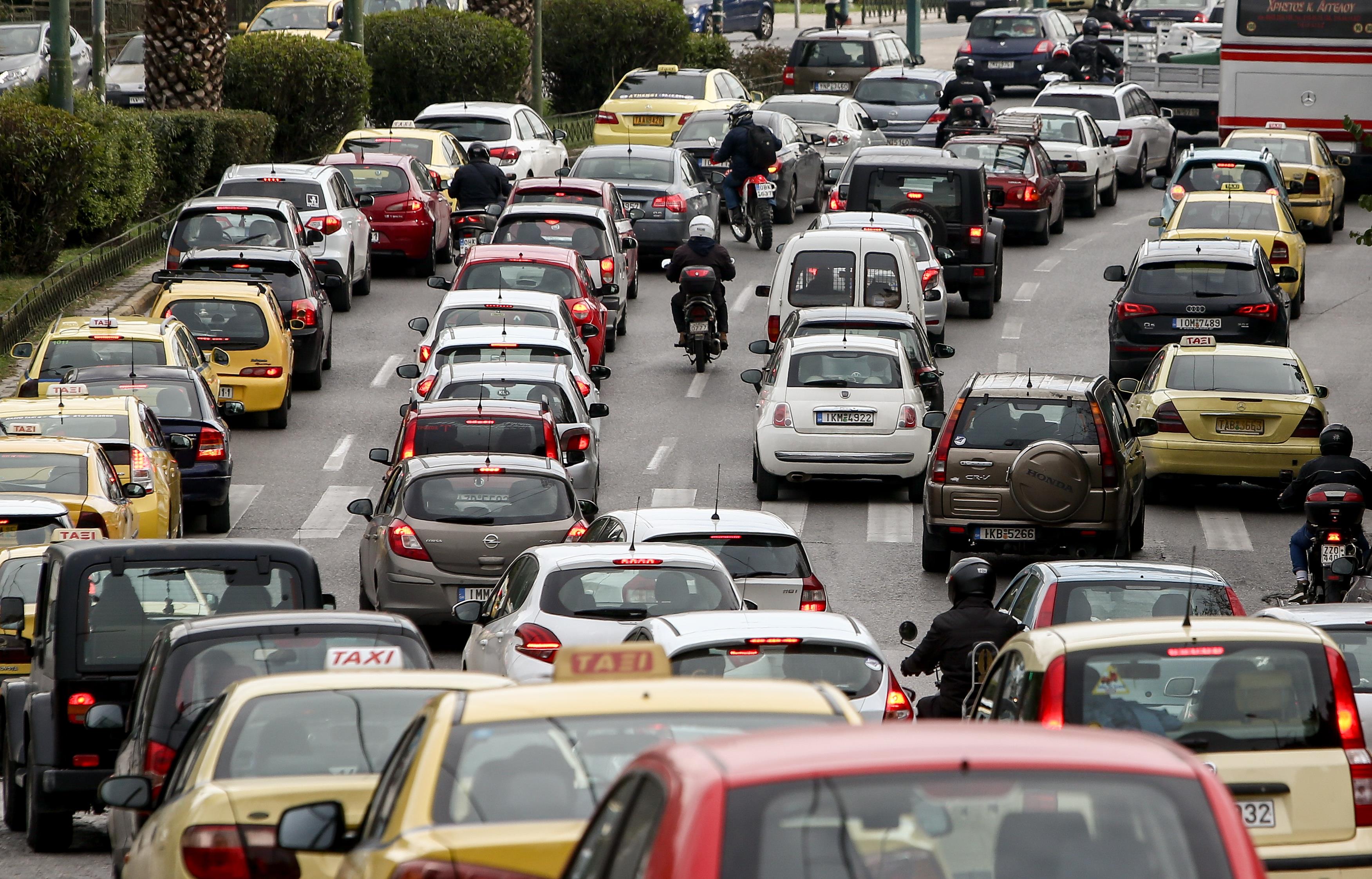 Κυκλοφοριακά προβλήματα στο κέντρο της Αθήνας