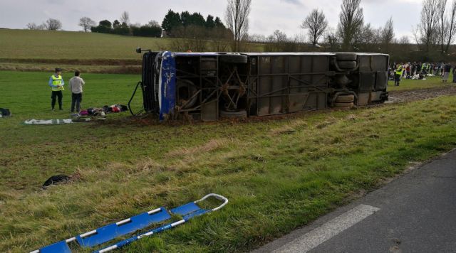 Γαλλία: 27 τραυματίες σε τροχαίο με σχολικό λεωφορείο