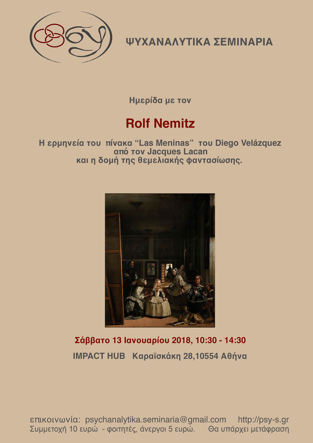 Η ερμηνεία του πίνακα Las Meninas του Diego Velazquez από τον Jacques Lacan και η δομή της θεμελιακής φαντασίωσης