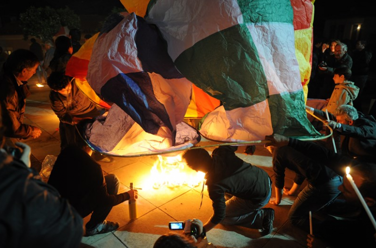 Πάσχα στο Λεωνίδιο Αρκαδίας, η νύχτα των αεροστάτων